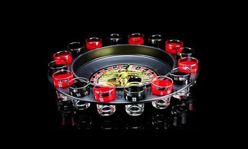 Shot Glass Roulette Set Novelty Drinking Game with 16 Shot Glasses